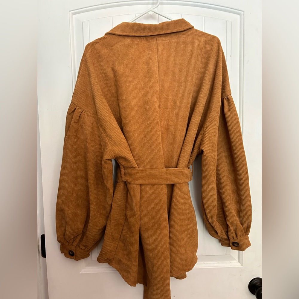 HYFVE Women’s Belted Tunic Shirt/Jacket Brown Size Large - Picture 4 of 6